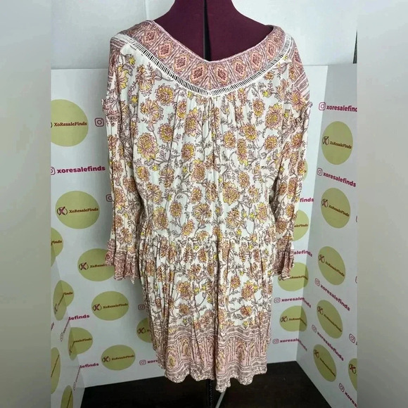 Free People Moonlight Dance Oversized Boho Floral Tunic - Picture 4 of 7